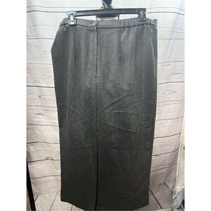 Alfred Dunner size‎ 12 long black with white flecks skirt (2126)